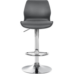 Tabouret de bar en plastique Gilbert gris