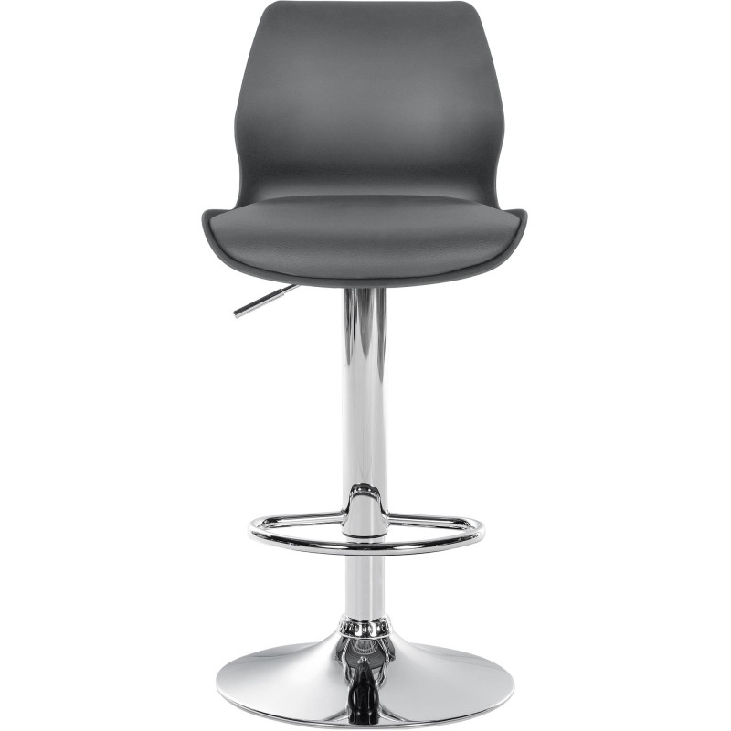 Tabouret de bar en plastique Gilbert gris