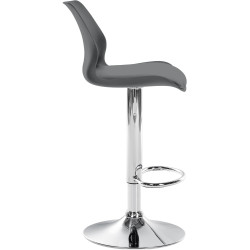 Tabouret de bar en plastique Gilbert gris