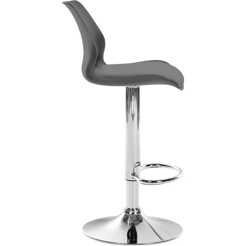 Tabouret de bar en plastique Gilbert gris