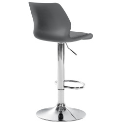 Tabouret de bar en plastique Gilbert gris