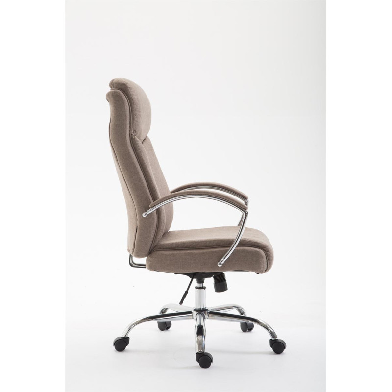 Fauteuil de bureau Vaud tissu taupe