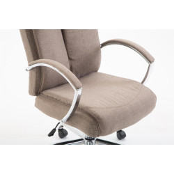 Fauteuil de bureau Vaud tissu taupe
