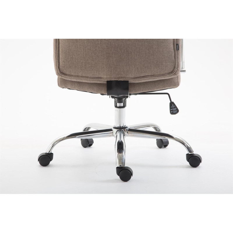 Fauteuil de bureau Vaud tissu taupe