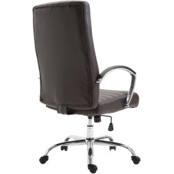 Fauteuil de bureau Valais, simili cuir marron