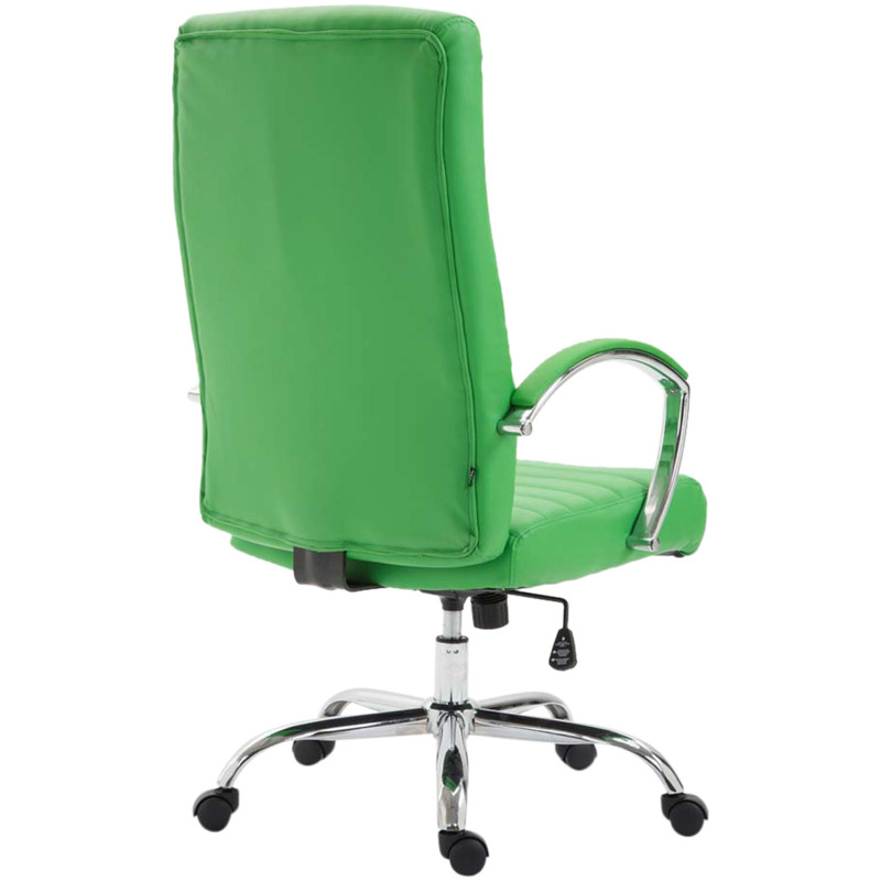 Fauteuil de bureau Valais, simili cuir vert