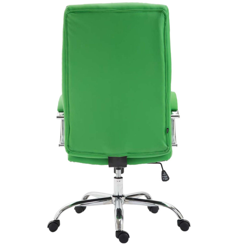 Fauteuil de bureau Valais, simili cuir vert