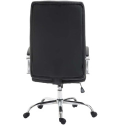 Fauteuil de bureau Valais, simili cuir noir
