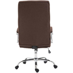 Fauteuil de bureau Valais en tissu marron