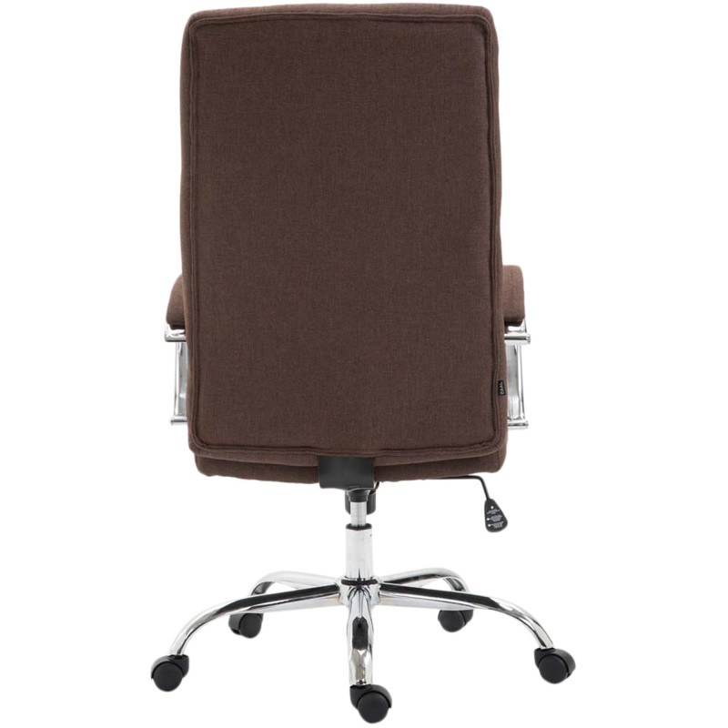 Fauteuil de bureau Valais en tissu marron
