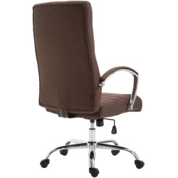 Fauteuil de bureau Valais en tissu marron