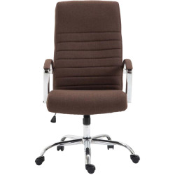 Fauteuil de bureau Valais en tissu marron