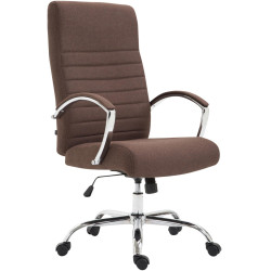 Fauteuil de bureau Valais en tissu marron