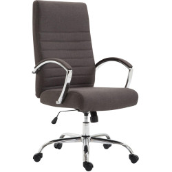 Fauteuil de bureau Valais en tissu gris foncé