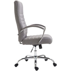 Fauteuil de bureau Valais en tissu gris