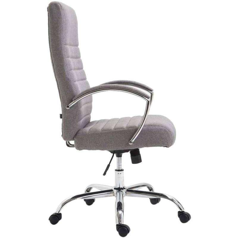 Fauteuil de bureau Valais en tissu gris