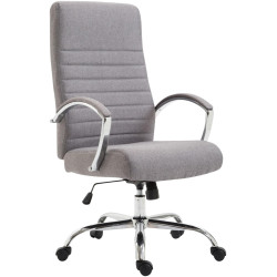 Fauteuil de bureau Valais en tissu gris