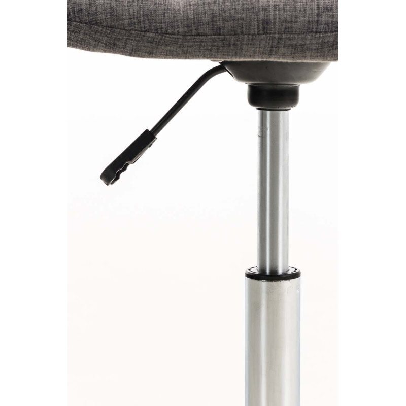 Fauteuil de bureau Emil en tissu gris clair