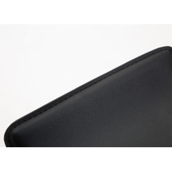 Set 2 Sgabelli Bar Dyn V2 In Similpelle nero,cromo