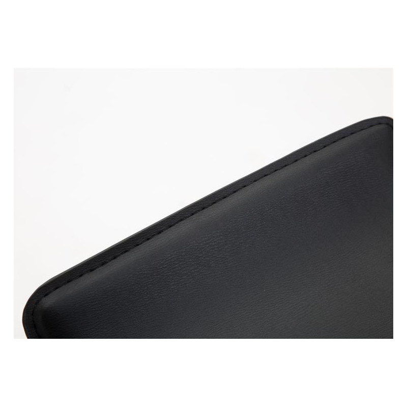 Set 2 Sgabelli Bar Dyn V2 In Similpelle nero,cromo