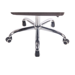 Fauteuil de bureau Deli en tissu gris foncé