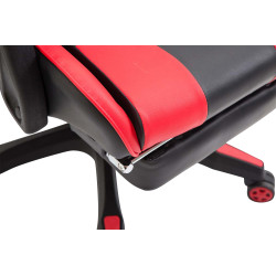 Fauteuil de bureau Ignite en cuir synthétique noir/rouge