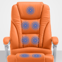 Fauteuil de bureau Pacific avec fonction massage V2 orange