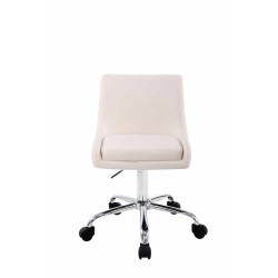 Tabouret de travail Club en cuir artificiel blanc