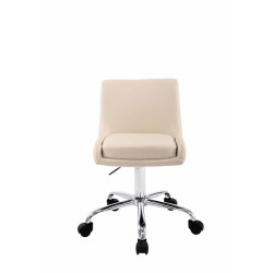 Tabouret de travail Club simili cuir crème