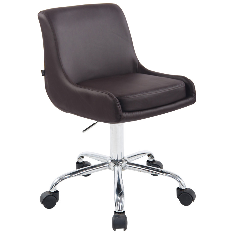 Tabouret de travail Club en cuir artificiel marron