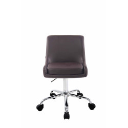 Tabouret de travail Club en cuir artificiel marron