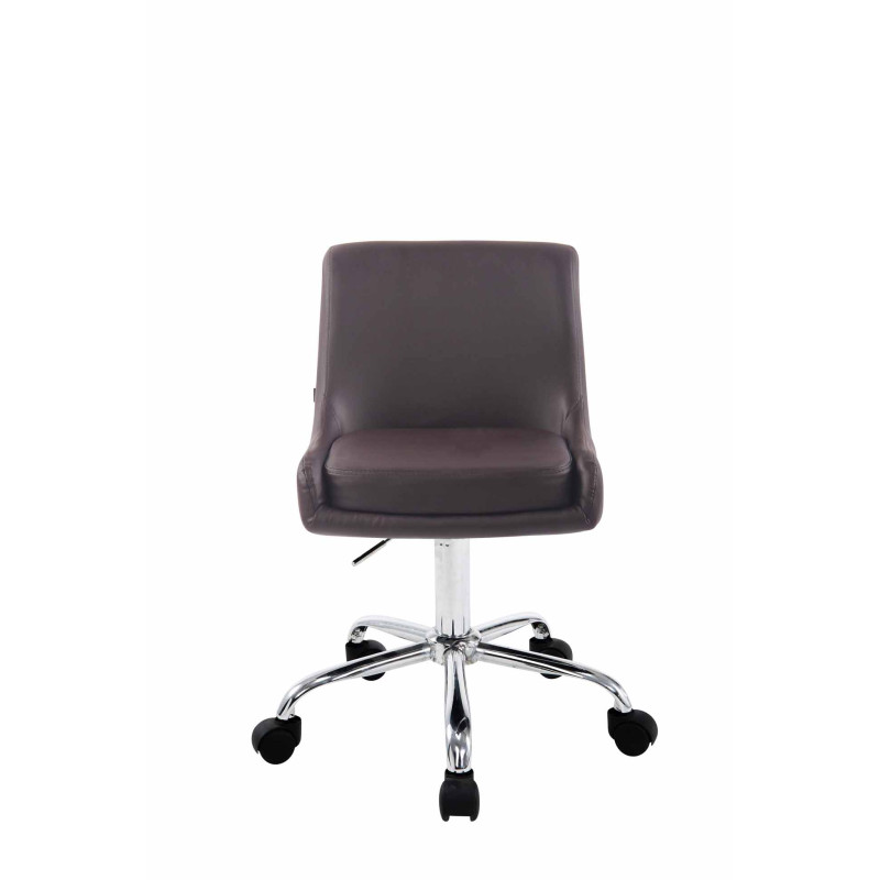 Tabouret de travail Club en cuir artificiel marron