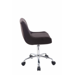 Tabouret de travail Club en cuir artificiel marron