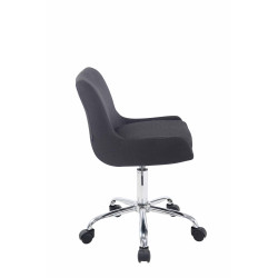 Tabouret de travail Club tissu noir