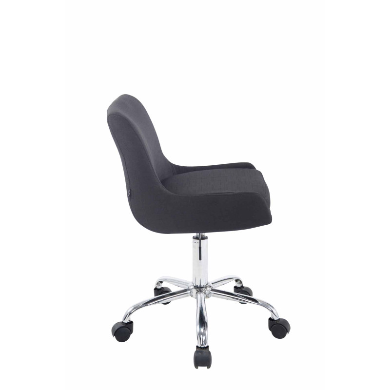 Tabouret de travail Club tissu noir