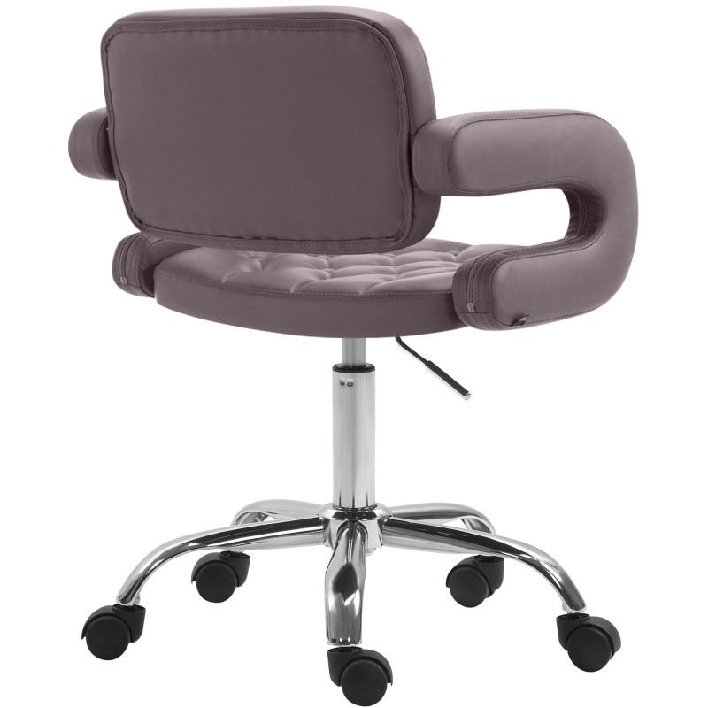 Tabouret de travail Dublin, simili cuir marron