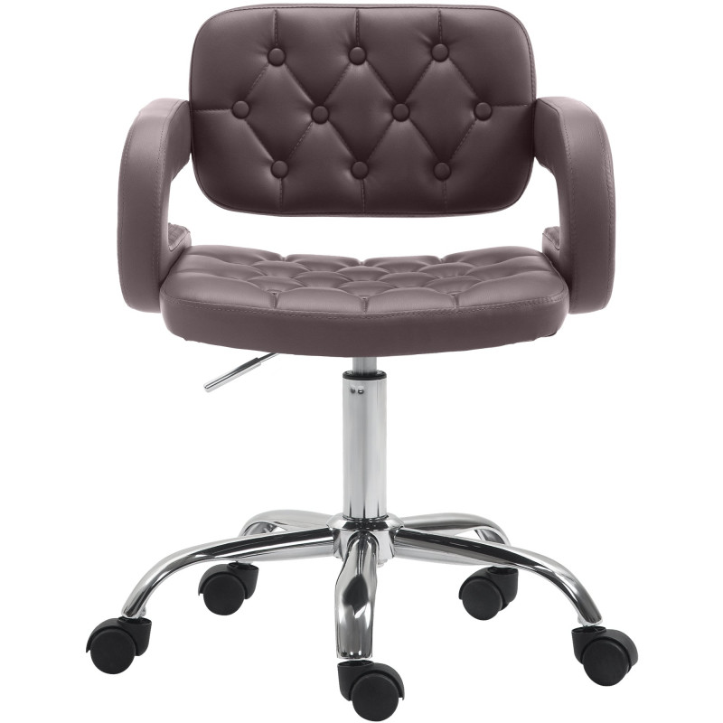 Tabouret de travail Dublin, simili cuir marron