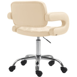 Tabouret de travail Dublin, similicuir crème