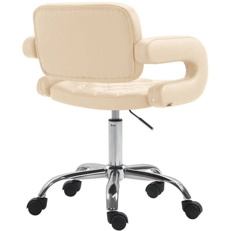 Tabouret de travail Dublin, similicuir crème