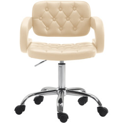 Tabouret de travail Dublin, similicuir crème
