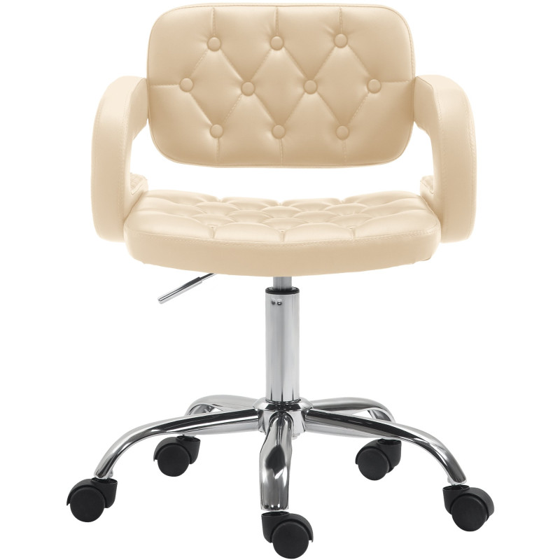 Tabouret de travail Dublin, similicuir crème
