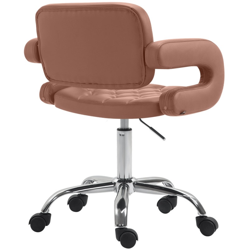 Tabouret de travail Dublin, simili cuir cognac