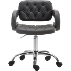 Tabouret de travail Dublin, similicuir gris
