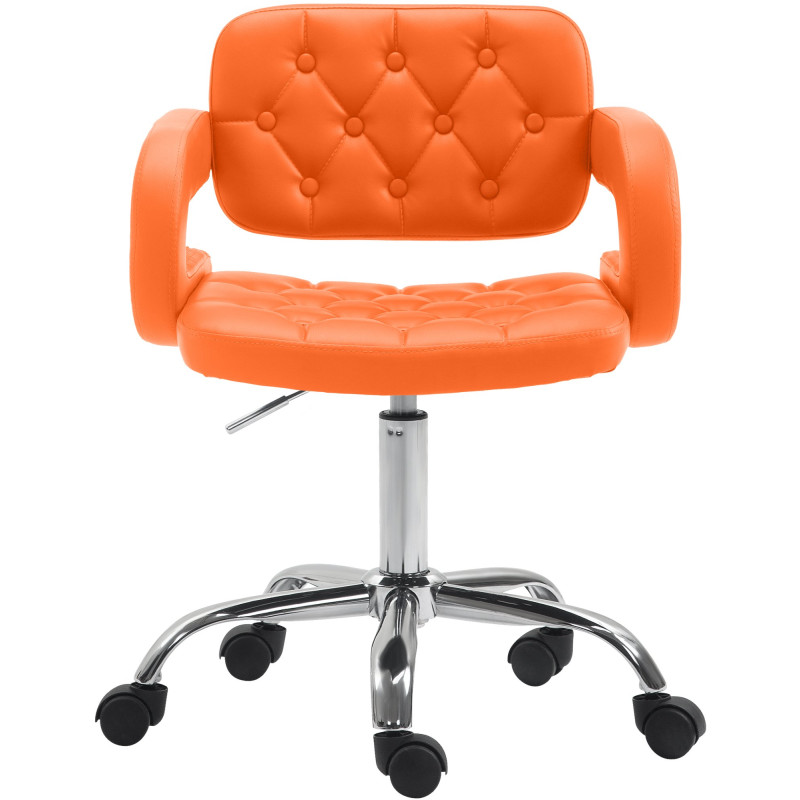 Tabouret de travail Dublin, simili cuir orange