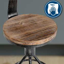 Tabouret de bar Hanam argent antique