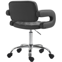 Tabouret de travail Dublin, simili cuir noir
