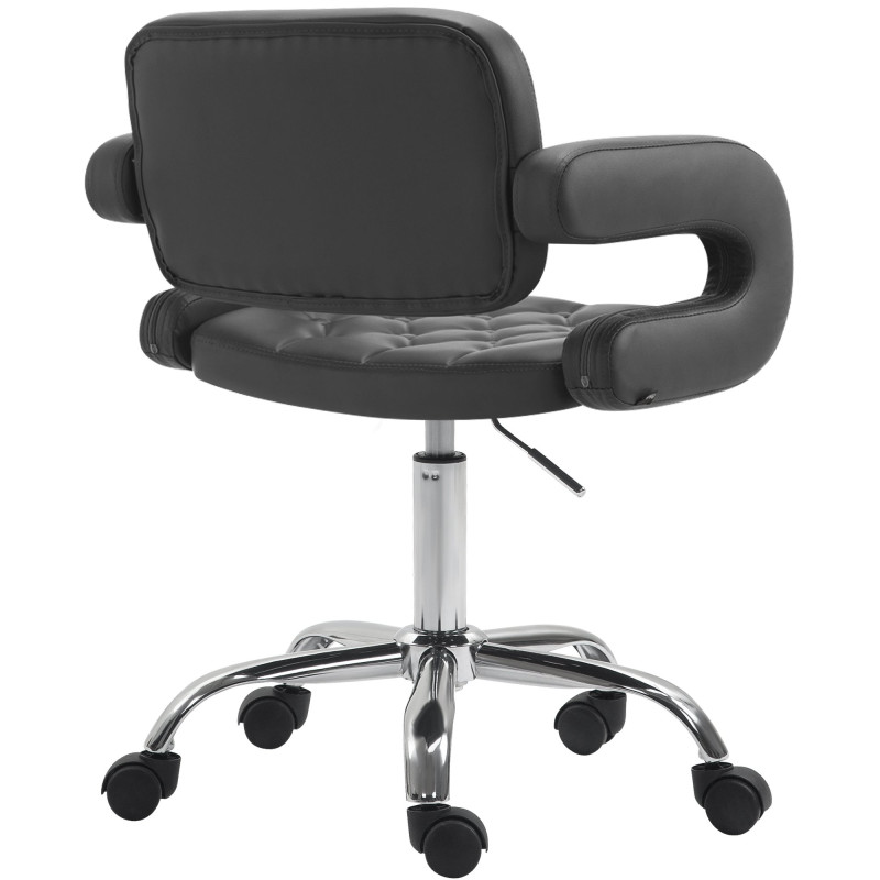 Tabouret de travail Dublin, simili cuir noir