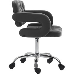 Tabouret de travail Dublin, simili cuir noir