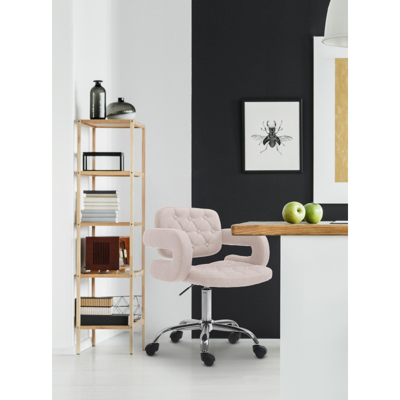 Tabouret de travail Dublin en tissu beige