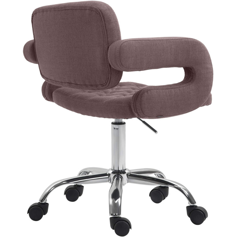 Tabouret de travail Dublin en tissu marron